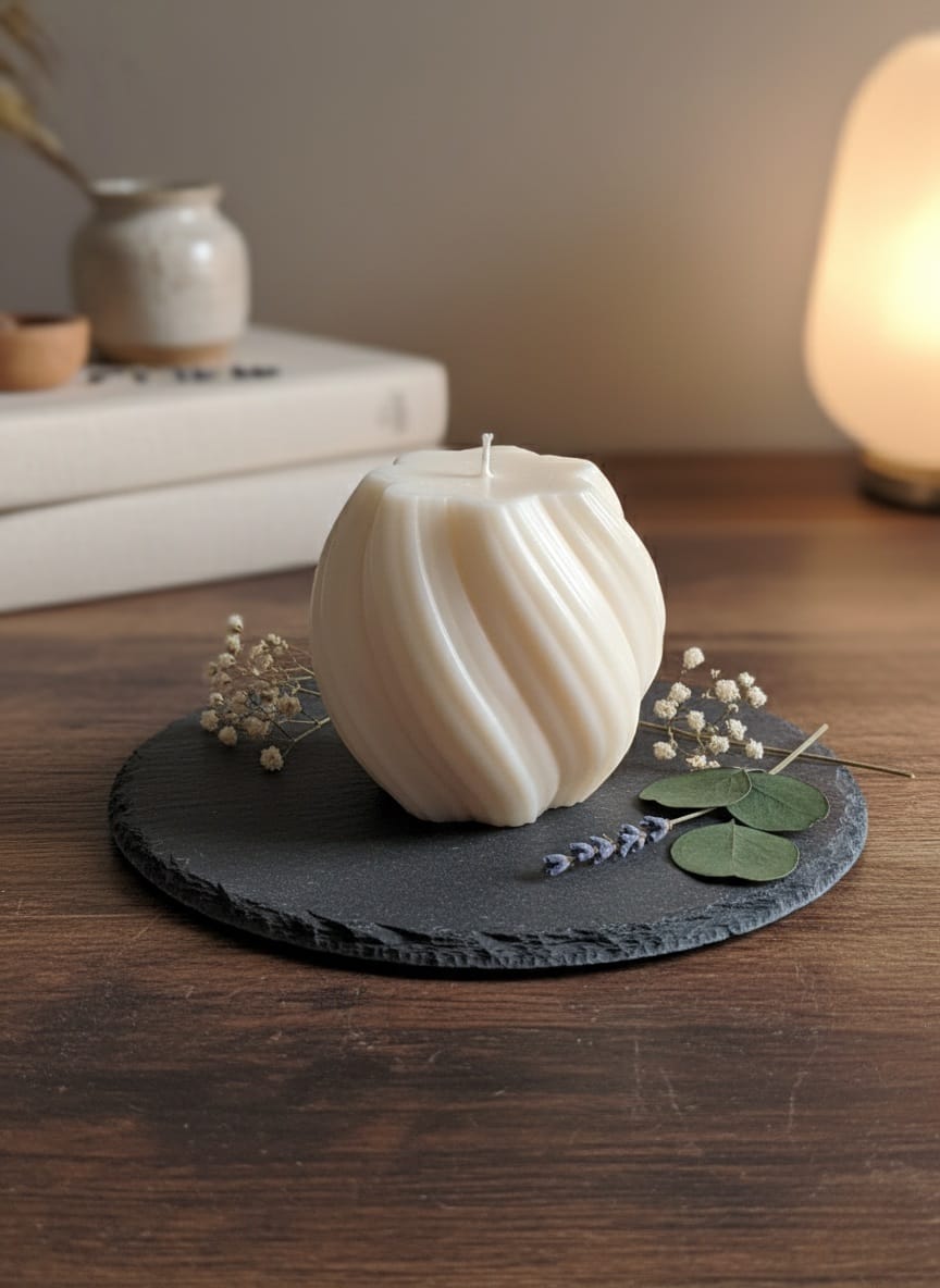 Golvende Kaars – Trendy Accent van Textuur