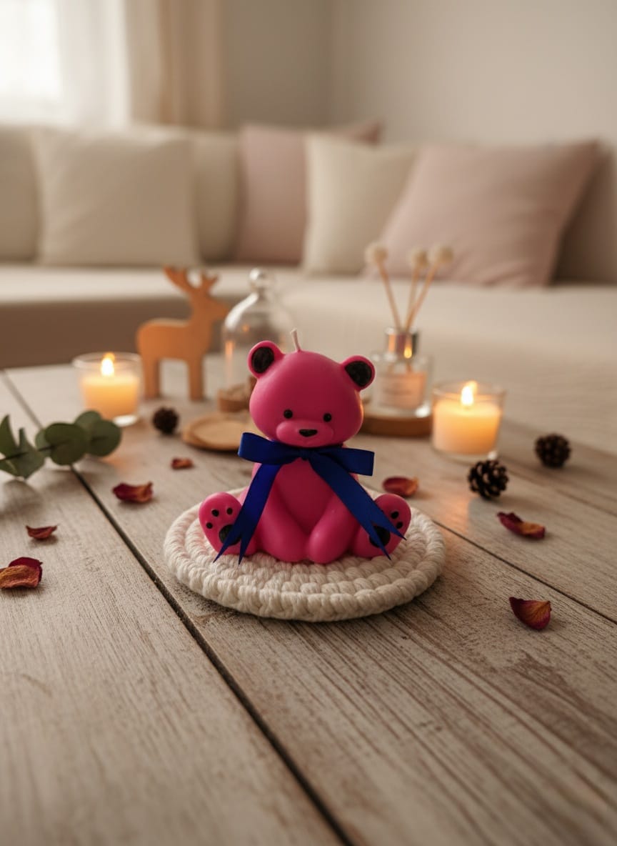 Schattige Roze Beer – Decoratie Vol Zoetheid