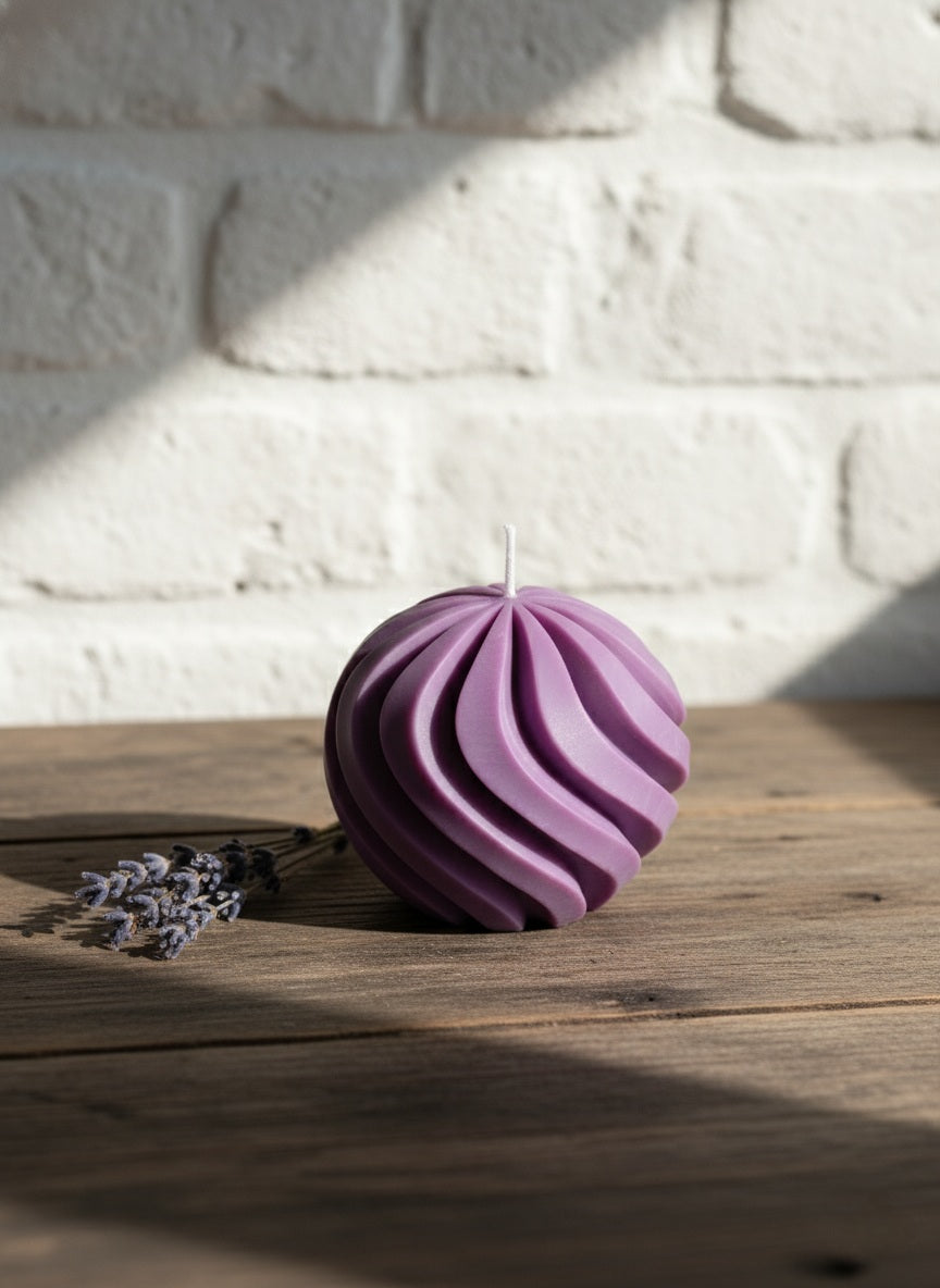 Fuchsia Bolvormige Golvende Kaars