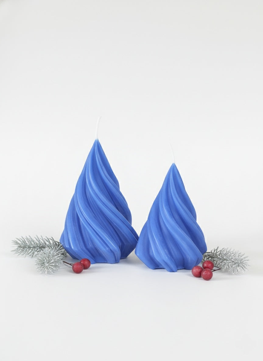 Duo Spiralnych Choinek w Kobalcie