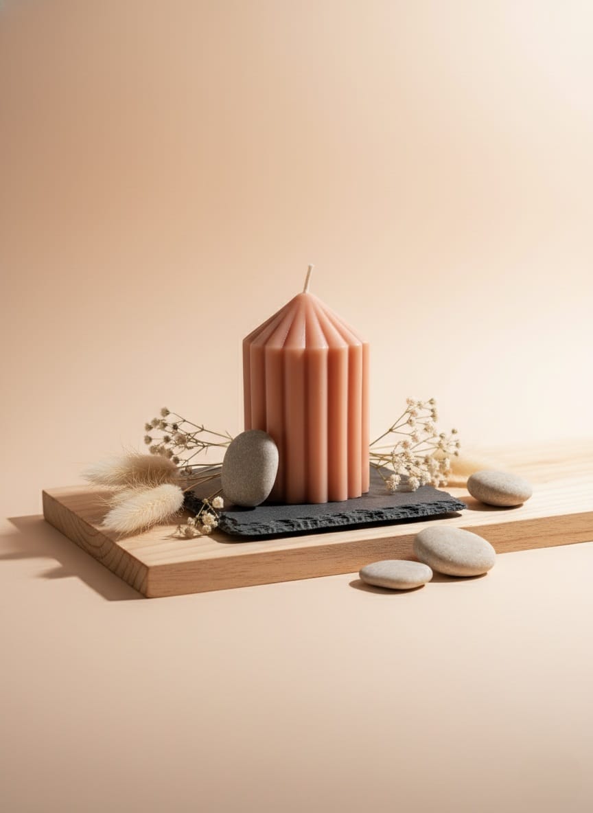 Kleine Kaars – Zacht Roze Accent