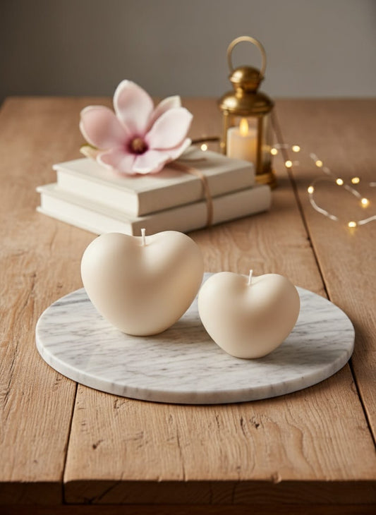 Duet van Harten – Charmante Set Decoratieve Kaarsen