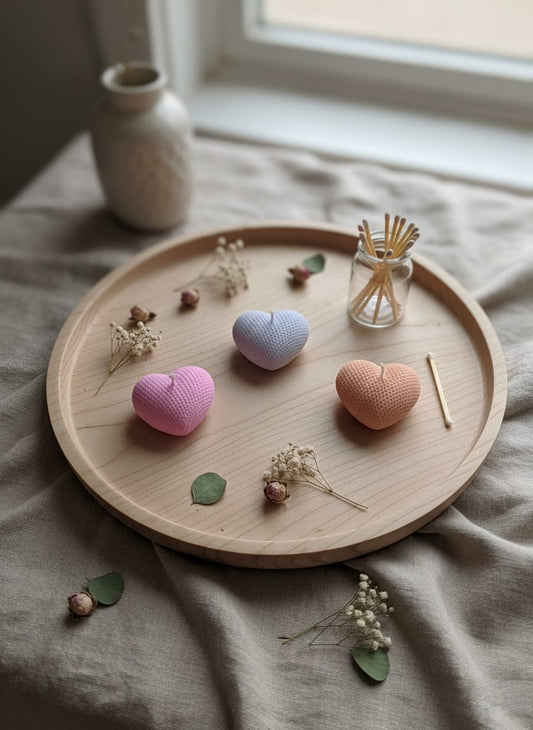 Set van Drie Schattige Sojahartjes