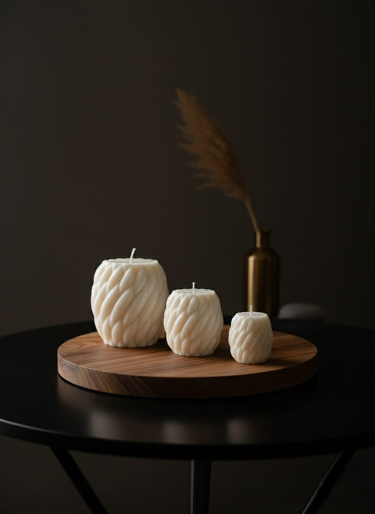 Set van Drie Sojakaarsen – Natuurlijke Elegantie