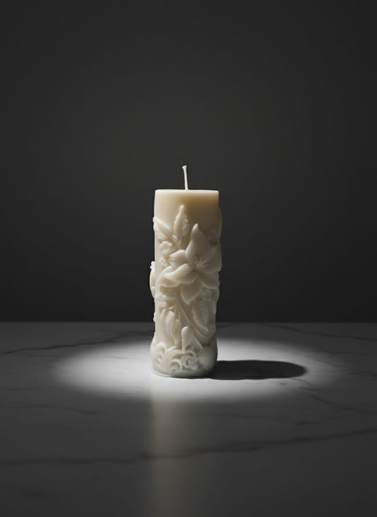 Kaars met Bloemmotief