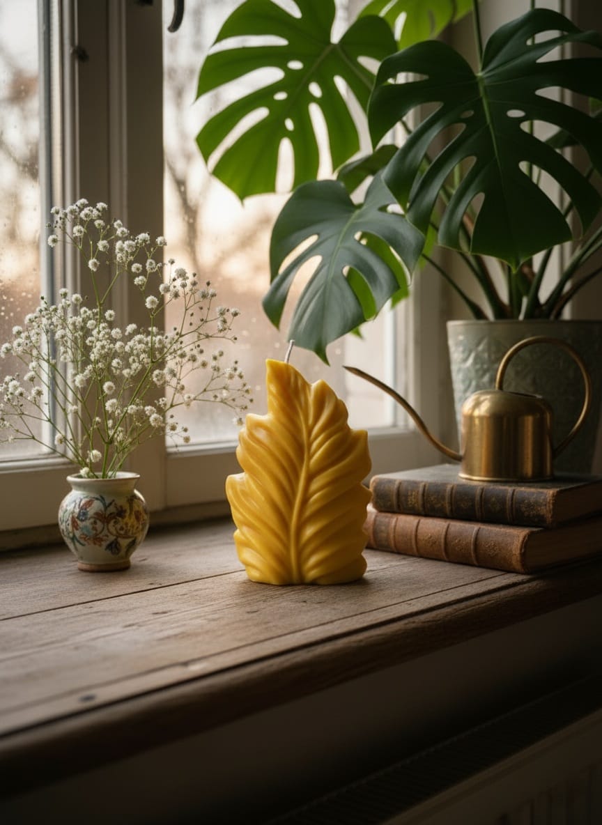 Sojawas Kaars "Zonneblad"