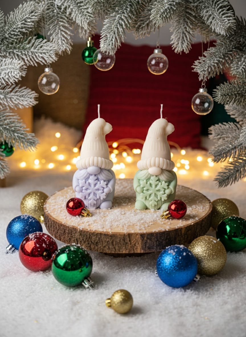 Set Charmante Kabouterkaarsen